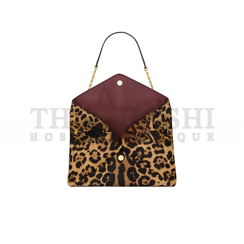 Y51 CASSANDRE LARGE POUCH ON CHAIN IN PONY HAIR LEATHER 853610AAFQT2499 (29.5*18*5cm) Master Quality